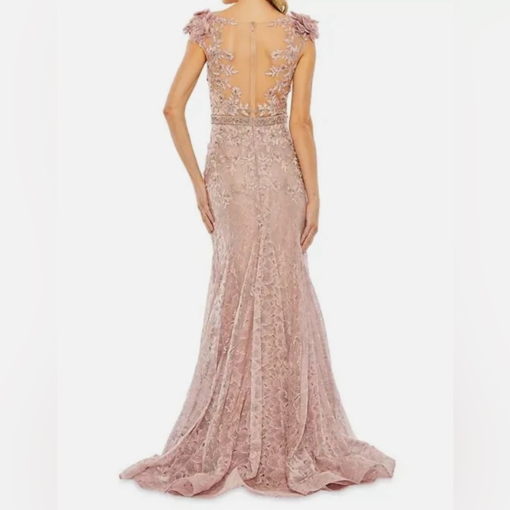 Mac Duggal embroidered trumpet gown - Picture 2 of 6